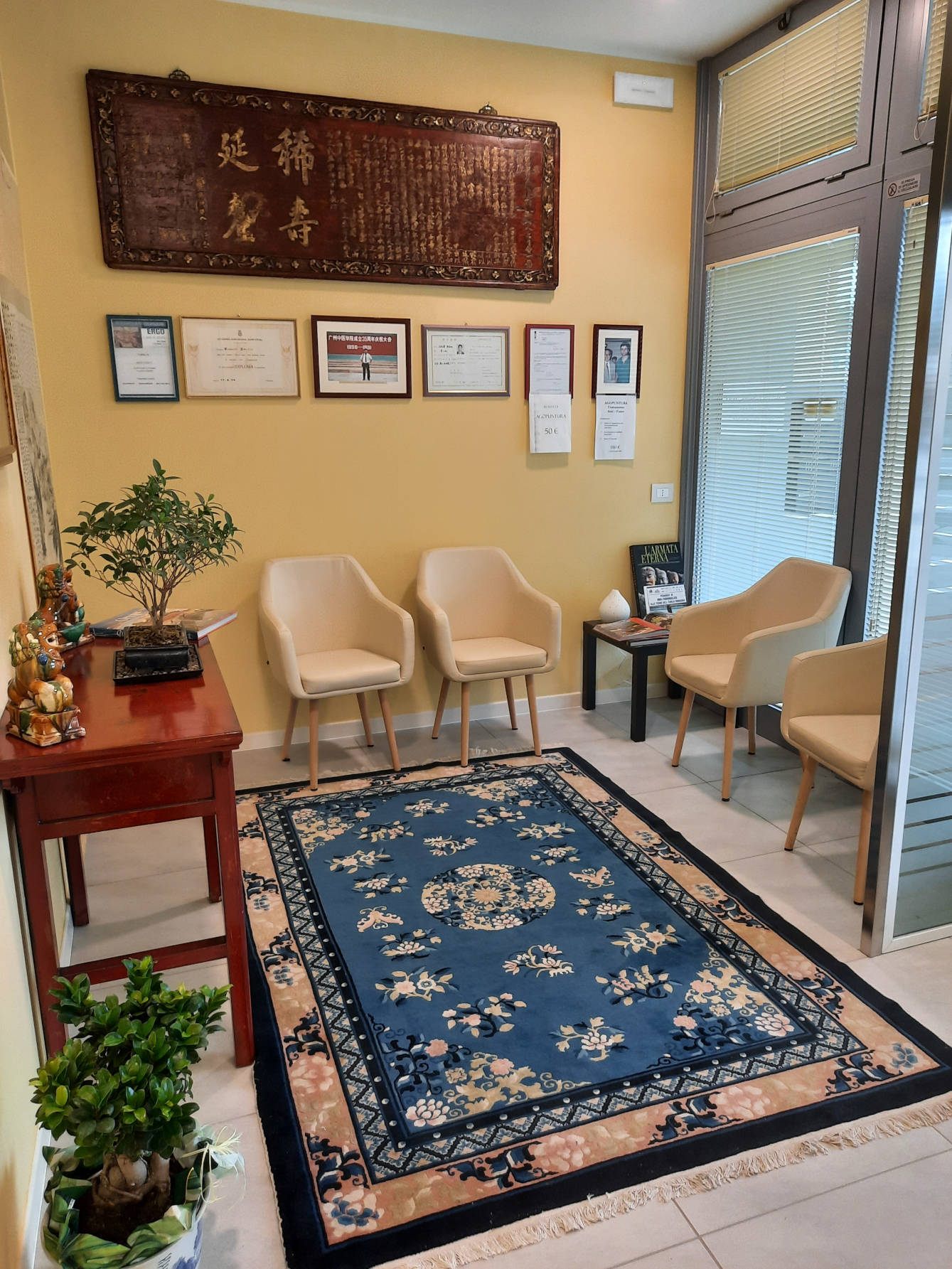 Sala d'attesa dell'ambulatorio di Agopuntura a Cervia (RA)